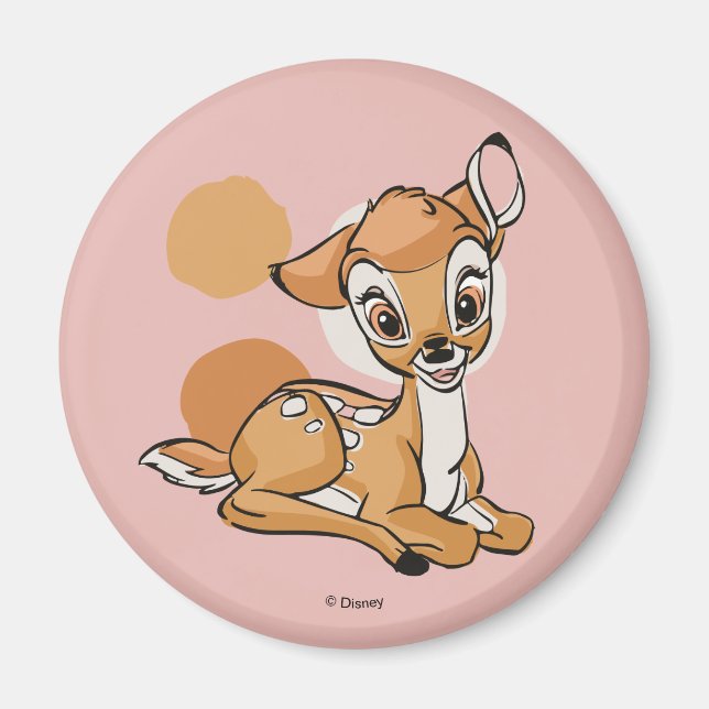 Bambi Sitting With A Smile Magnet (Front)