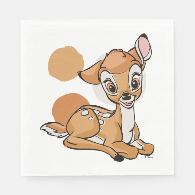 Bambi Sitting With A Smile Napkins (Front)