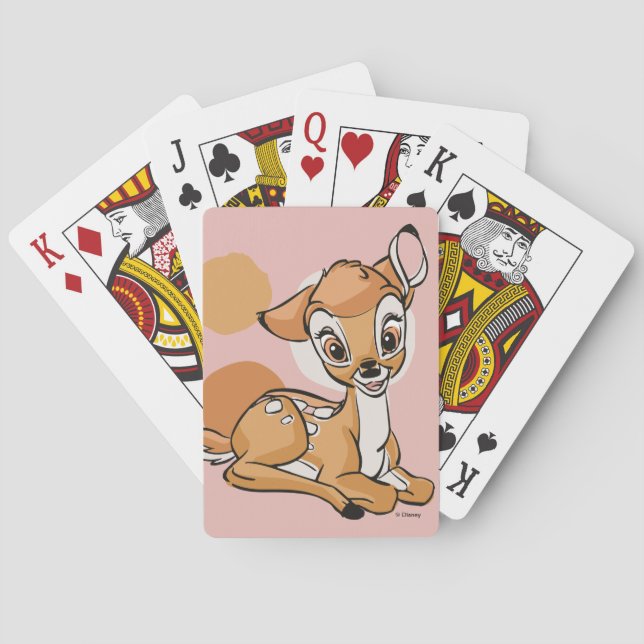 Bambi Sitting With A Smile Playing Cards (Back)