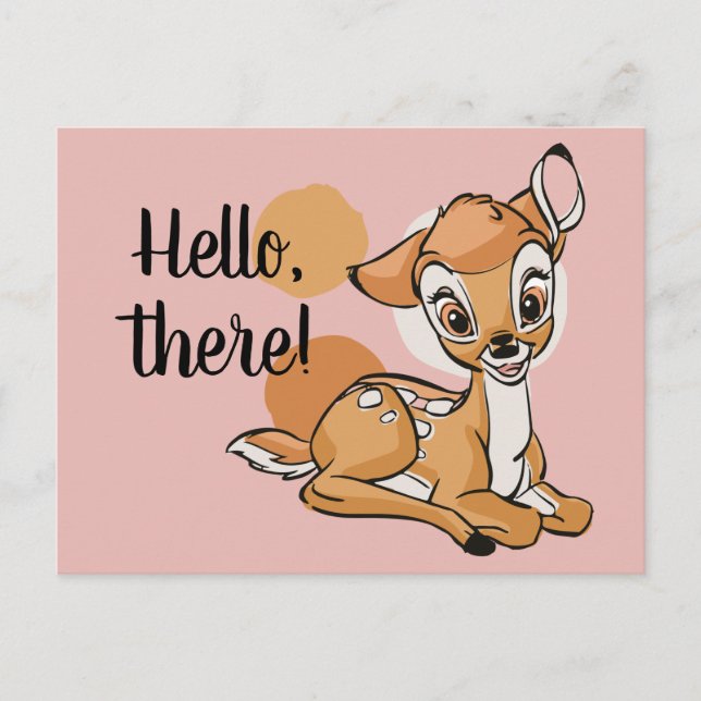 Bambi Sitting With A Smile Postcard (Front)