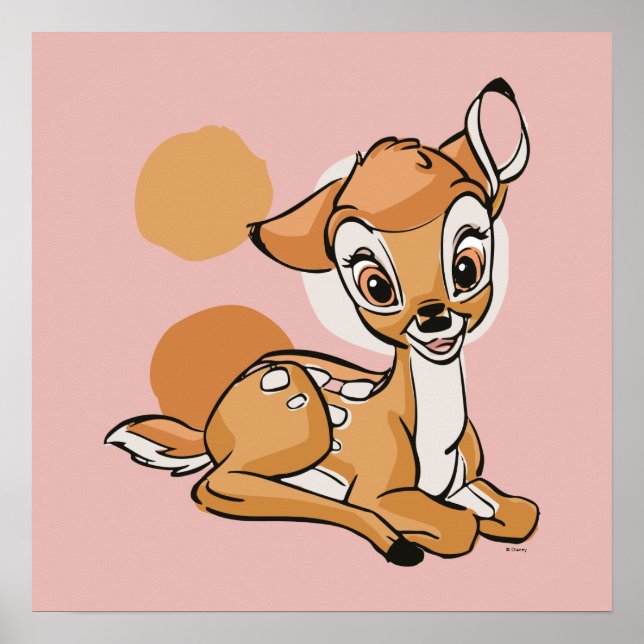 Bambi Sitting With A Smile Poster (Front)