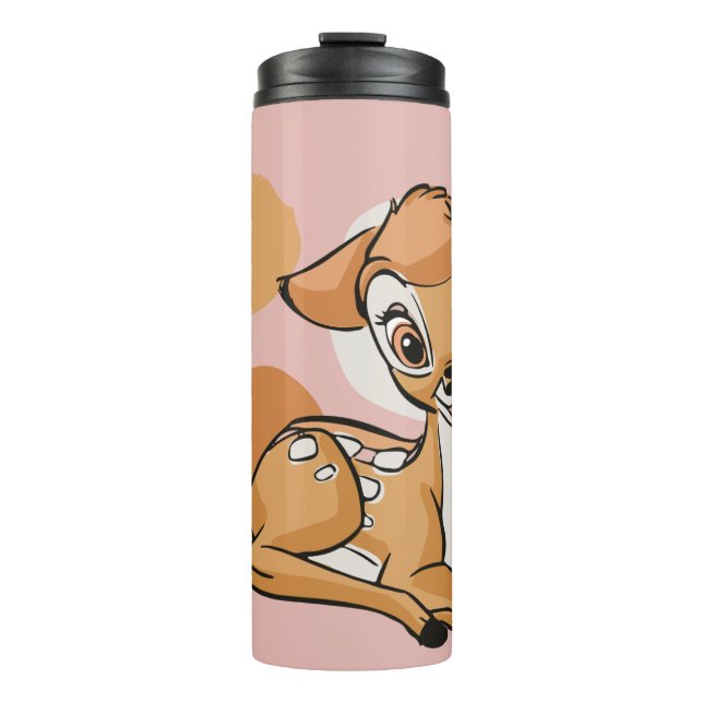 Bambi Sitting With A Smile Thermal Tumbler (Front)
