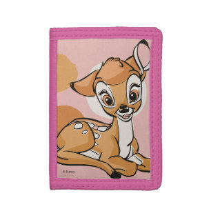 Bambi Sitting With A Smile Tri-fold Wallet