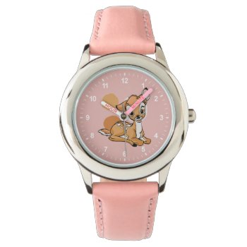 Bambi Sitting With A Smile Watch by bambi at Zazzle