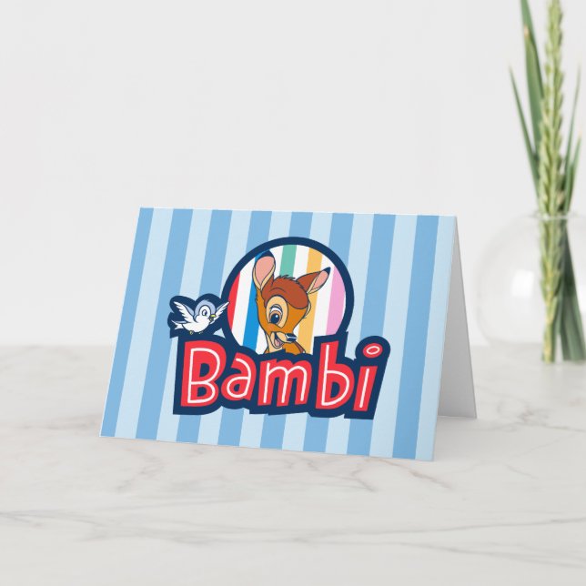 Bambi Striped Badge Card (Front)