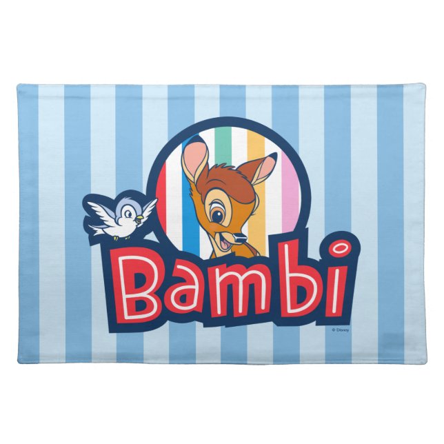 Bambi Striped Badge Cloth Placemat (Front)
