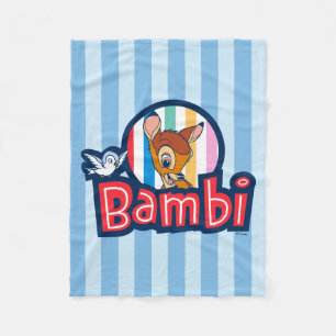 Bambi Striped Badge Fleece Blanket