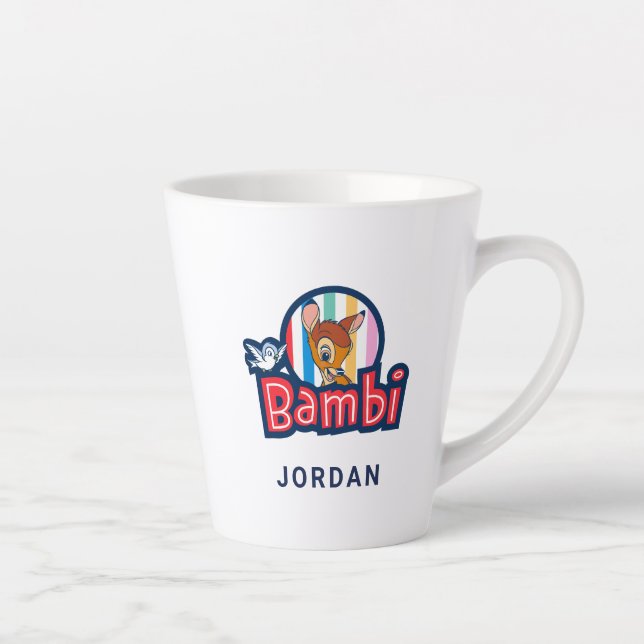 Bambi Striped Badge Latte Mug (Right)