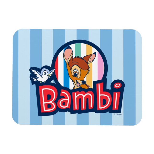 Bambi Striped Badge Magnet (Horizontal)