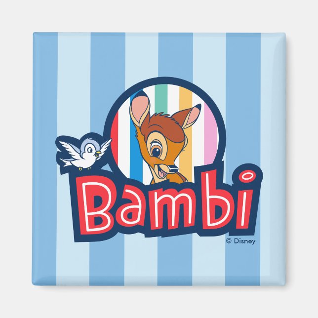 Bambi Striped Badge Magnet (Front)