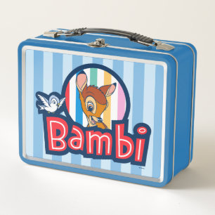 Bambi Striped Badge Metal Lunch Box