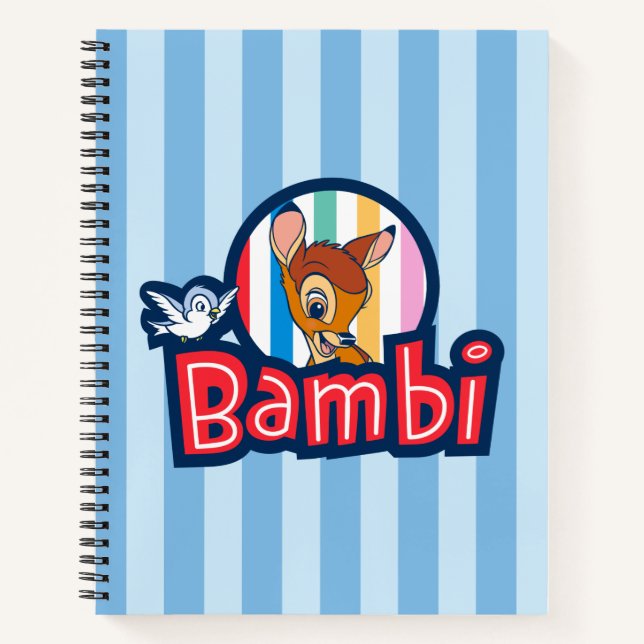 Bambi Striped Badge Notebook (Front)