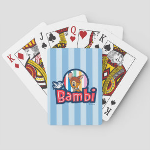 Bambi Striped Badge Playing Cards