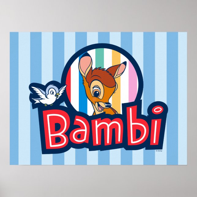 Bambi Striped Badge Poster (Front)