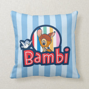 Bambi Striped Badge Throw Pillow