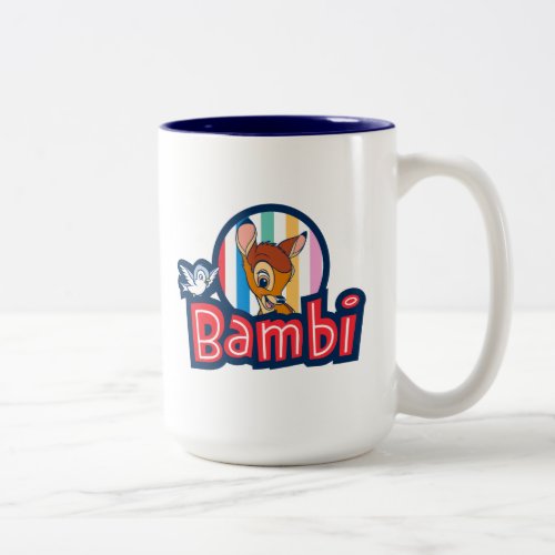 Bambi Striped Badge Two_Tone Coffee Mug