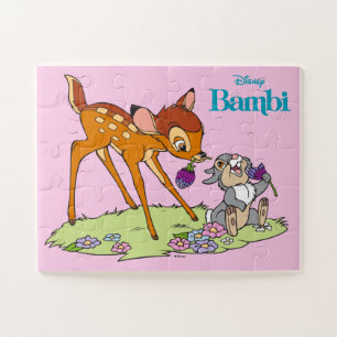 Bambi & Thumper Eating Clover Blossoms Jigsaw Puzzle