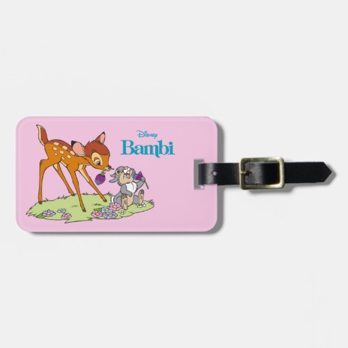 Bambi  Thumper Eating Clover Blossoms Luggage Tag