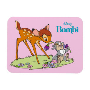 Bambi & Thumper Eating Clover Blossoms Magnet
