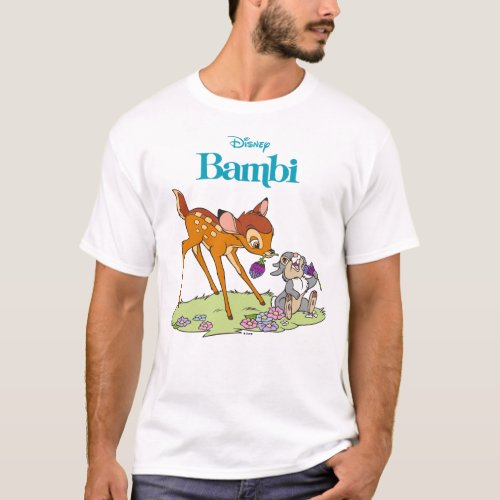 Bambi  Thumper Eating Clover Blossoms T_Shirt