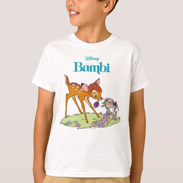 Bambi & Thumper Eating Clover Blossoms T-Shirt (Front)