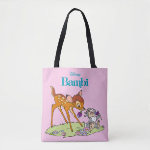 Bambi & Thumper Eating Clover Blossoms Tote Bag