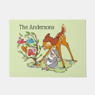 Bambi & Thumper Laughing At Birds Doormat