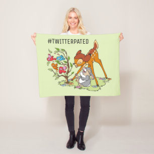 Bambi & Thumper Laughing At Birds Fleece Blanket
