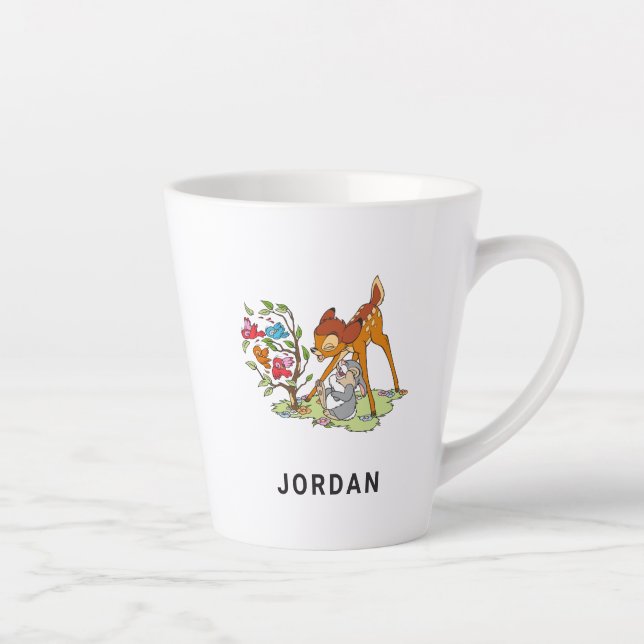 Bambi & Thumper Laughing At Birds Latte Mug (Right)