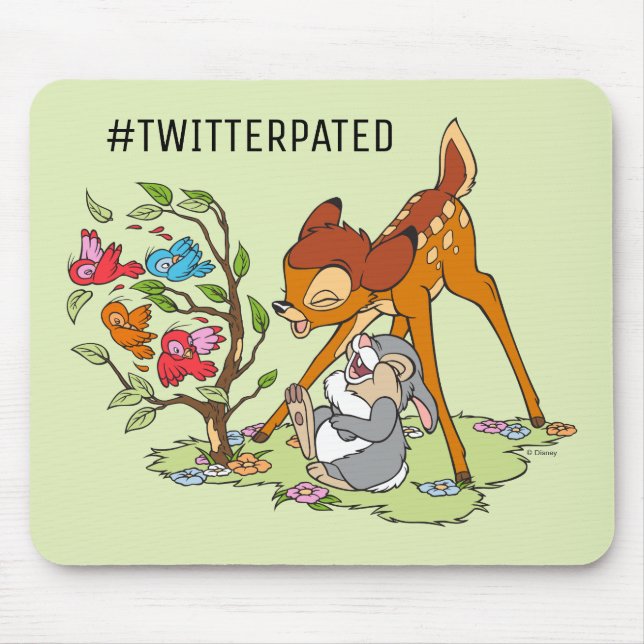 Bambi & Thumper Laughing At Birds Mouse Pad (Front)