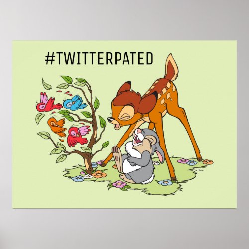 Bambi  Thumper Laughing At Birds Poster