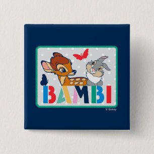 Bambi & Thumper Polka Dot Badge Button