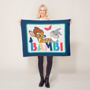 Bambi & Thumper Polka Dot Badge Fleece Blanket