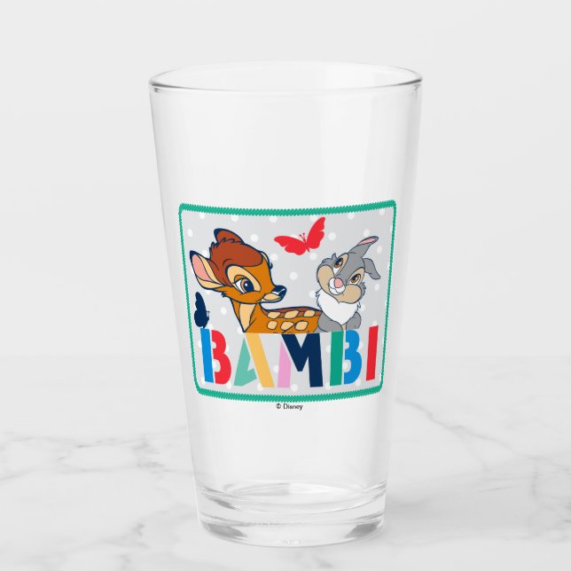 Bambi & Thumper Polka Dot Badge Glass (Front)