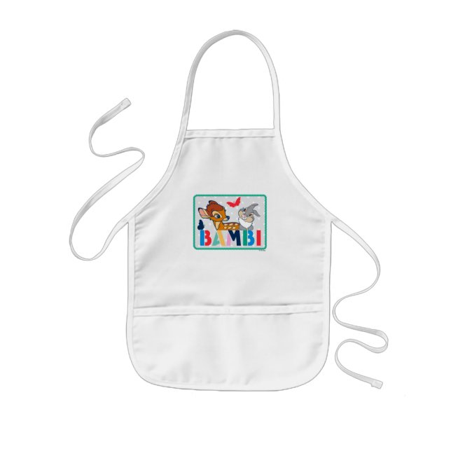 Bambi & Thumper Polka Dot Badge Kids' Apron (Front)