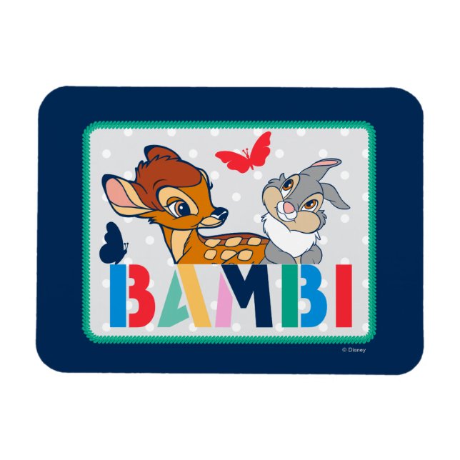 Bambi & Thumper Polka Dot Badge Magnet (Horizontal)