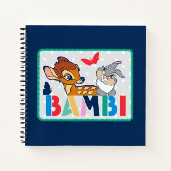 Bambi & Thumper Polka Dot Badge Notebook by bambi at Zazzle