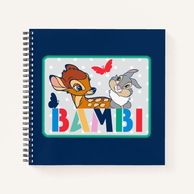 Bambi & Thumper Polka Dot Badge Notebook (Front)