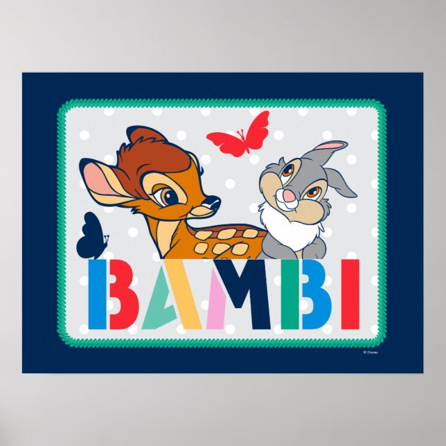 Bambi & Thumper Polka Dot Badge Poster (Front)