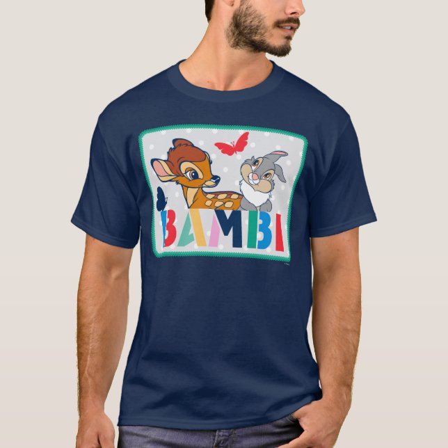Bambi & Thumper Polka Dot Badge T-Shirt (Front)