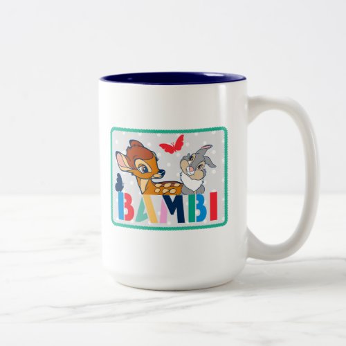 Bambi  Thumper Polka Dot Badge Two_Tone Coffee Mug