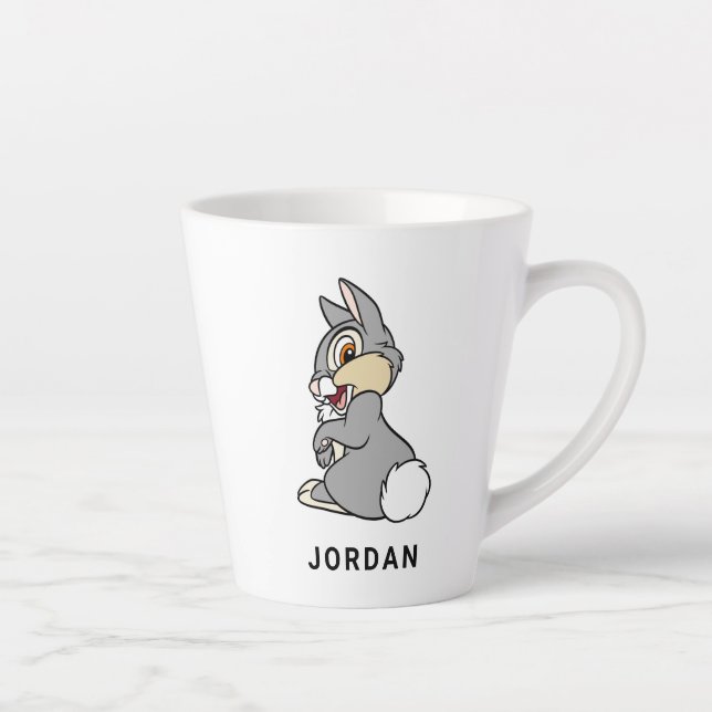 Bambi Thumper rabbit sitting Latte Mug (Right)
