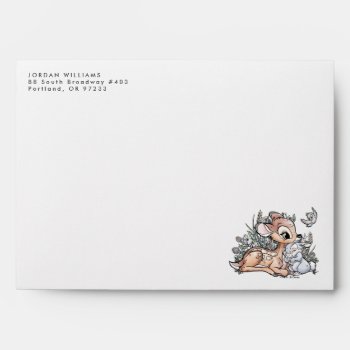 Bambi & Thumper Sitting In The Flowers Envelope by bambi at Zazzle