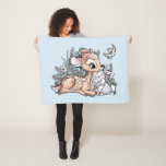 Bambi &amp; Thumper Sitting In The Flowers Fleece Blanket at Zazzle