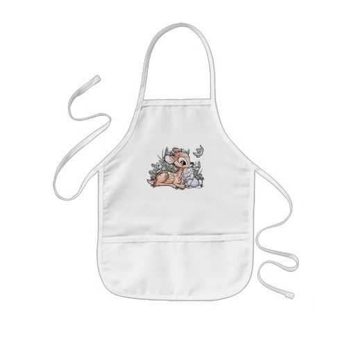 Bambi  Thumper Sitting In The Flowers Kids Apron