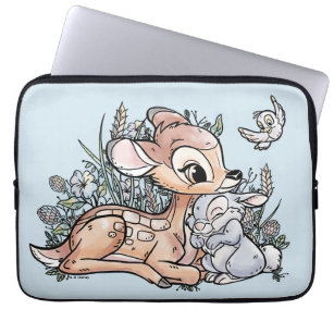 Bambi & Thumper Sitting In The Flowers Laptop Sleeve