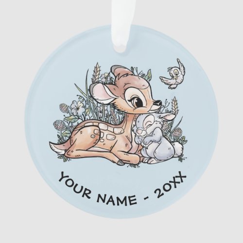 Bambi  Thumper Sitting In The Flowers Ornament