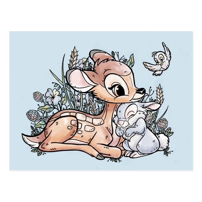 thumper bambi and flower