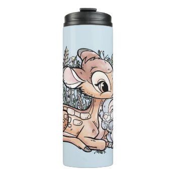 Bambi & Thumper Sitting In The Flowers Thermal Tumbler by bambi at Zazzle