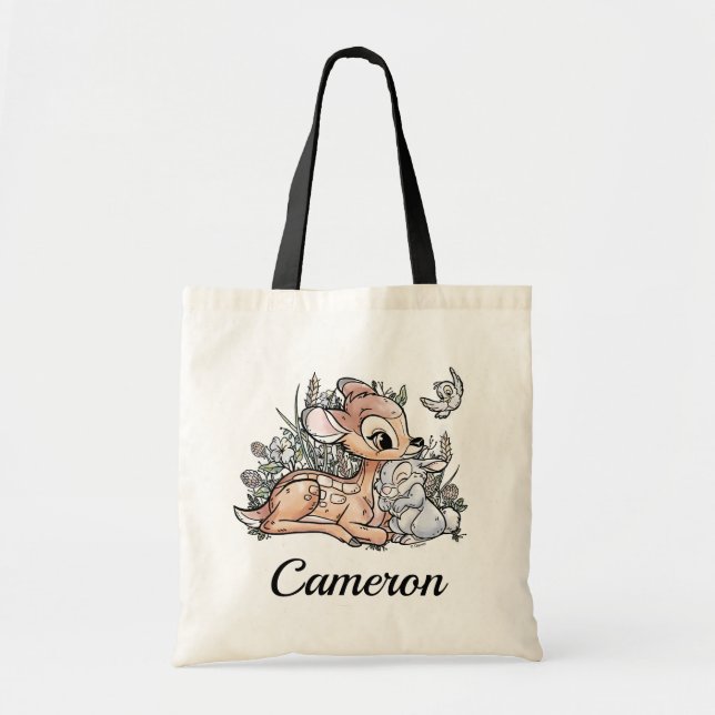 Bambi & Thumper Sitting In The Flowers Tote Bag (Front)